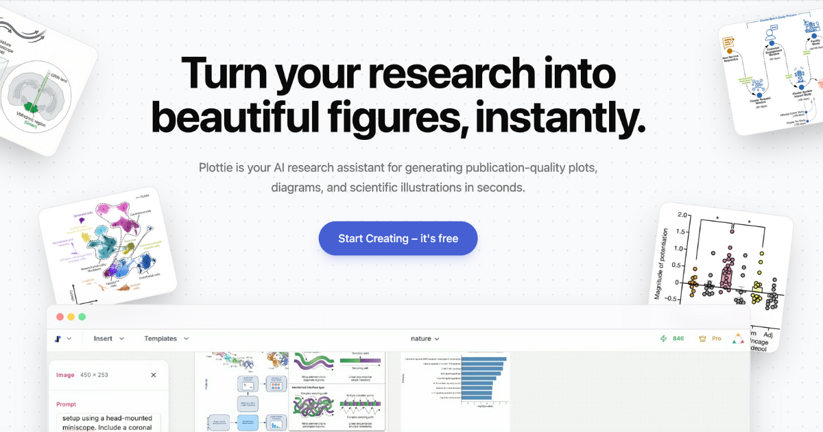 Plottie | AI Scientific Figure Generator & Illustrator screenshot 1
