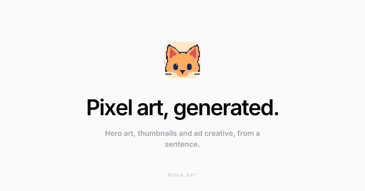 minia.art — AI pixel art for products, feeds and campaigns screenshot 1