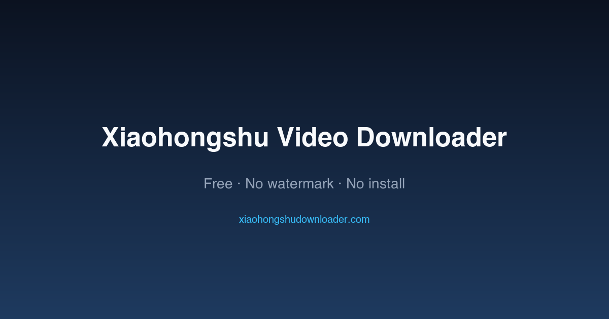 Xiaohongshu Video Downloader screenshot 1