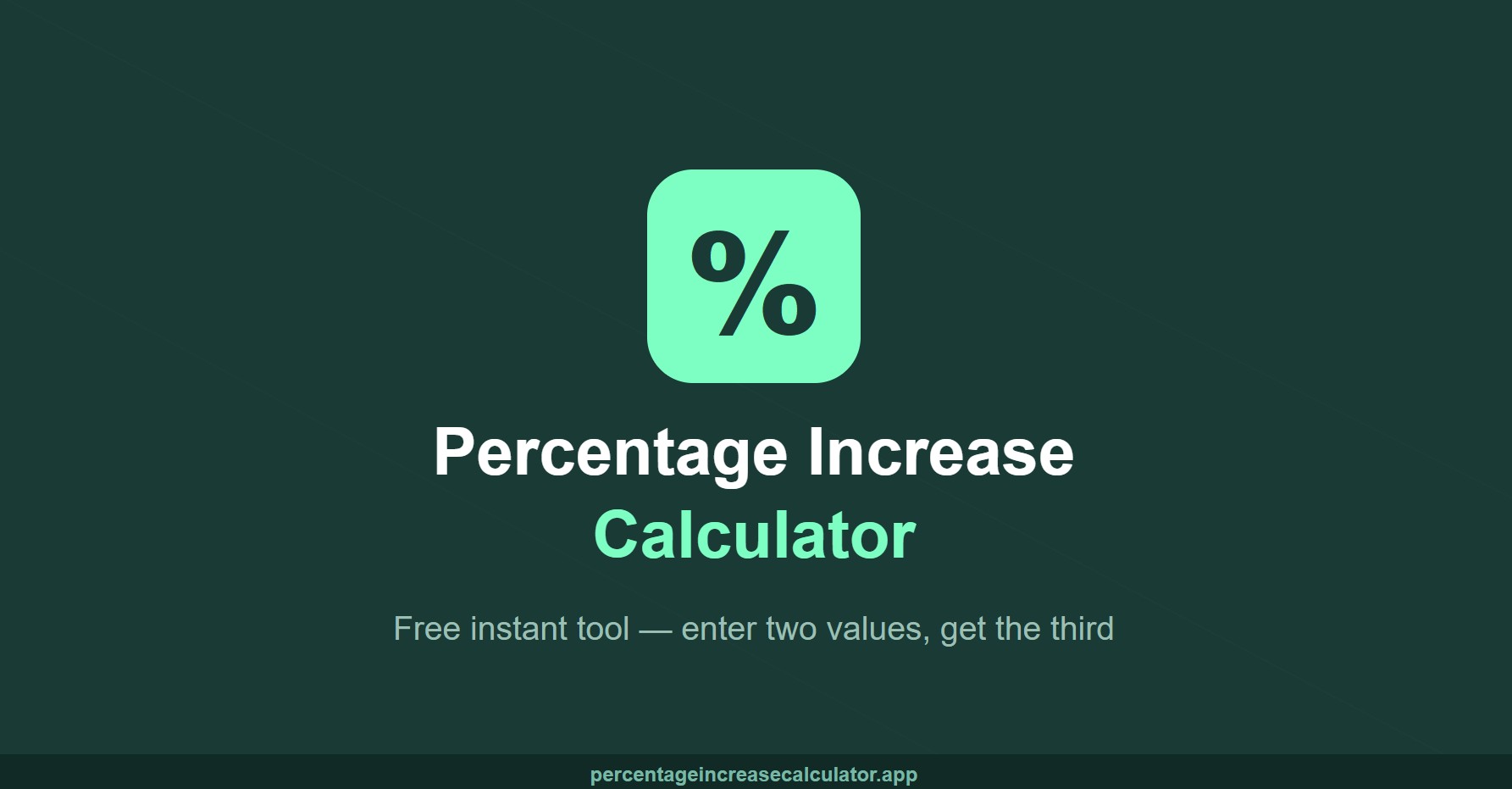 Percentage Increase Calculator — Free Instant Online Tool screenshot 1