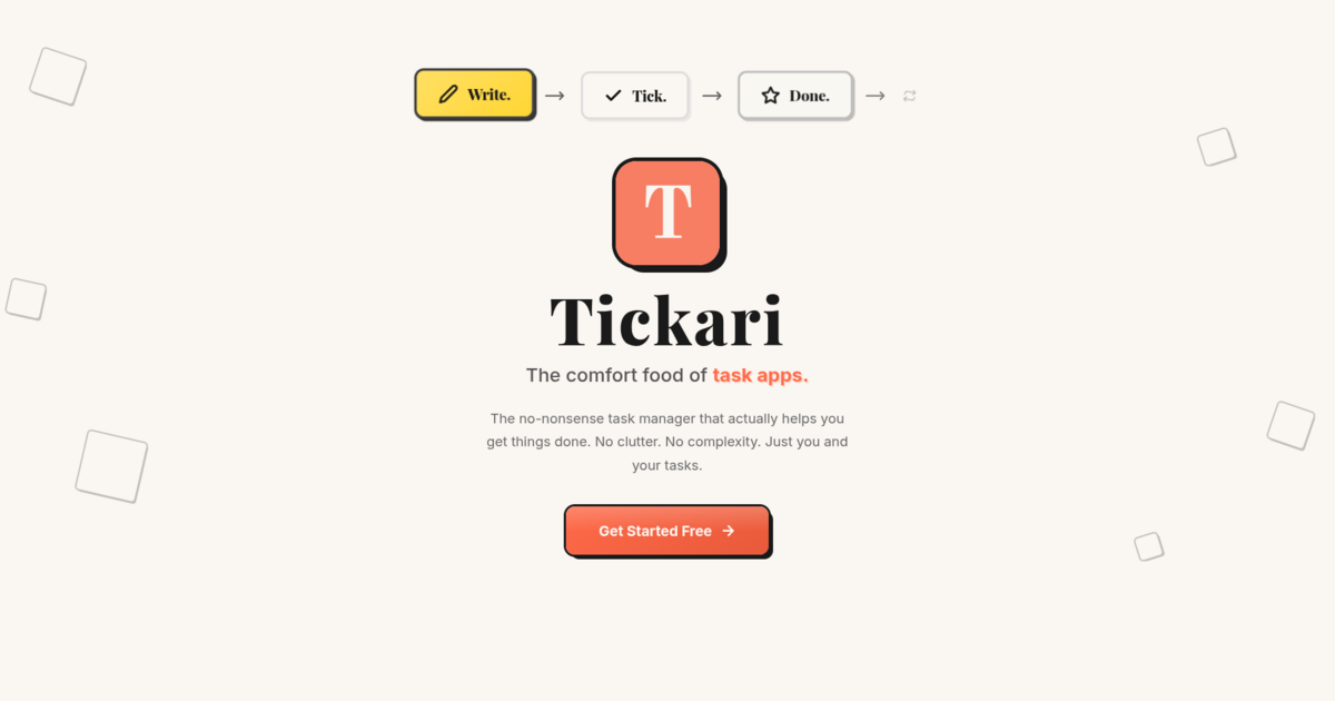 Tickari – Minimal Task Manager for Simple Daily Productivity screenshot 1