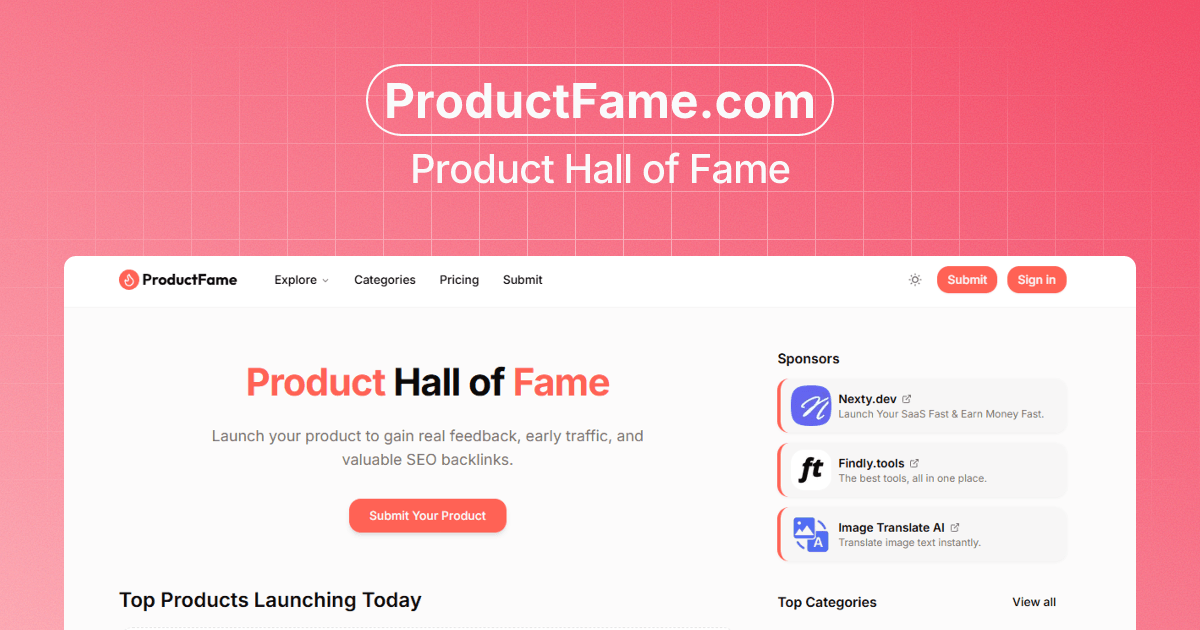 ProductFame - Discover the best products screenshot 1