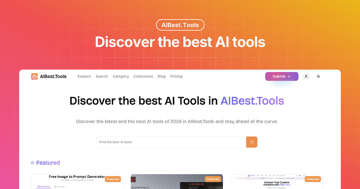 AIBest.Tools ｜ Discover the best AI Tools screenshot 1