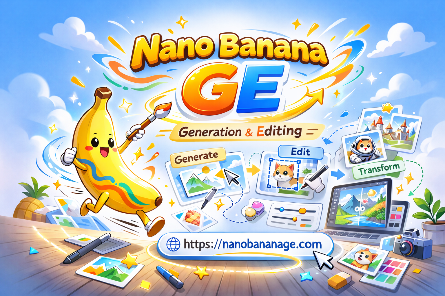 Nano Banana GE - AI Image Generation & Editing Platform screenshot 1