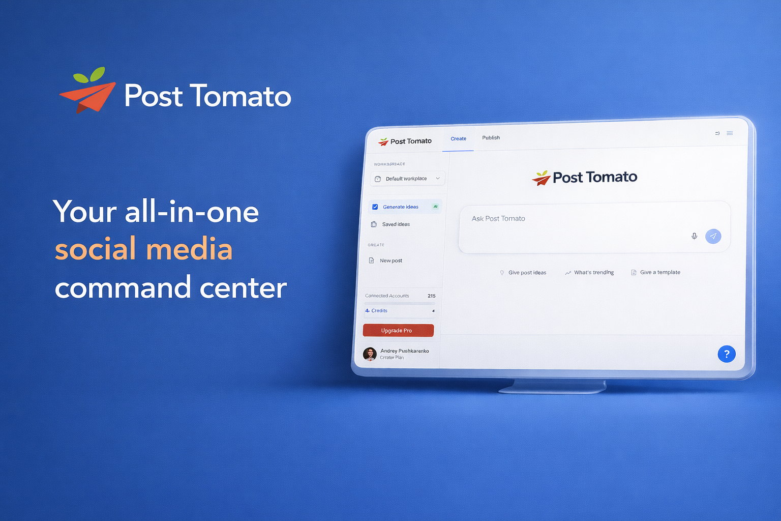 Social media management with AI Assistant for everyone screenshot 1
