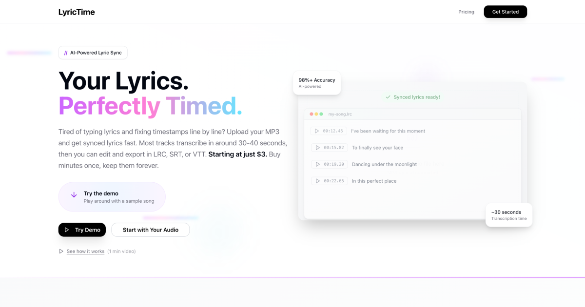 LyricTime screenshot 1