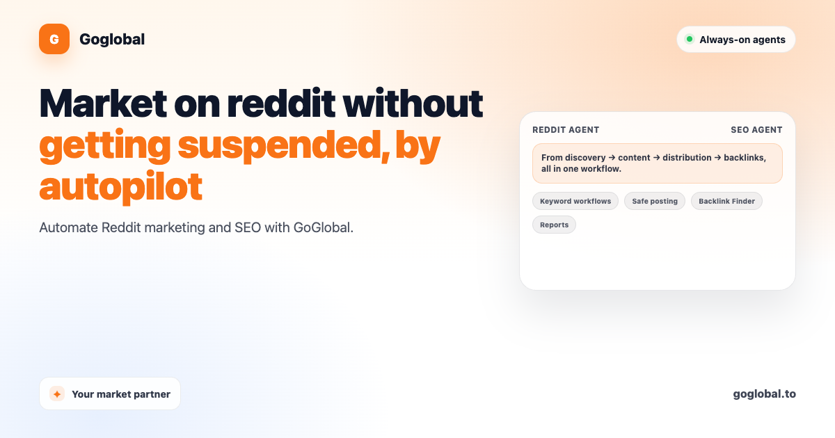 GoGlobal: Market on reddit without getting suspended screenshot 1