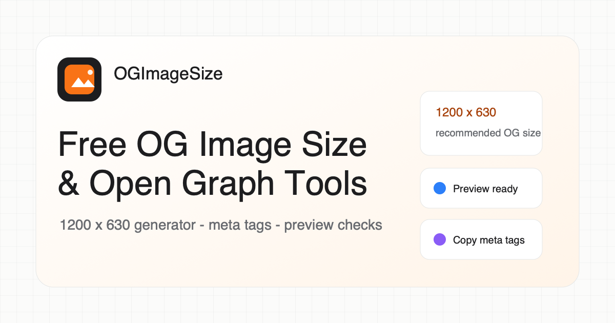 OGImageSize - Free OG Image Size & Open Graph Tools screenshot 1