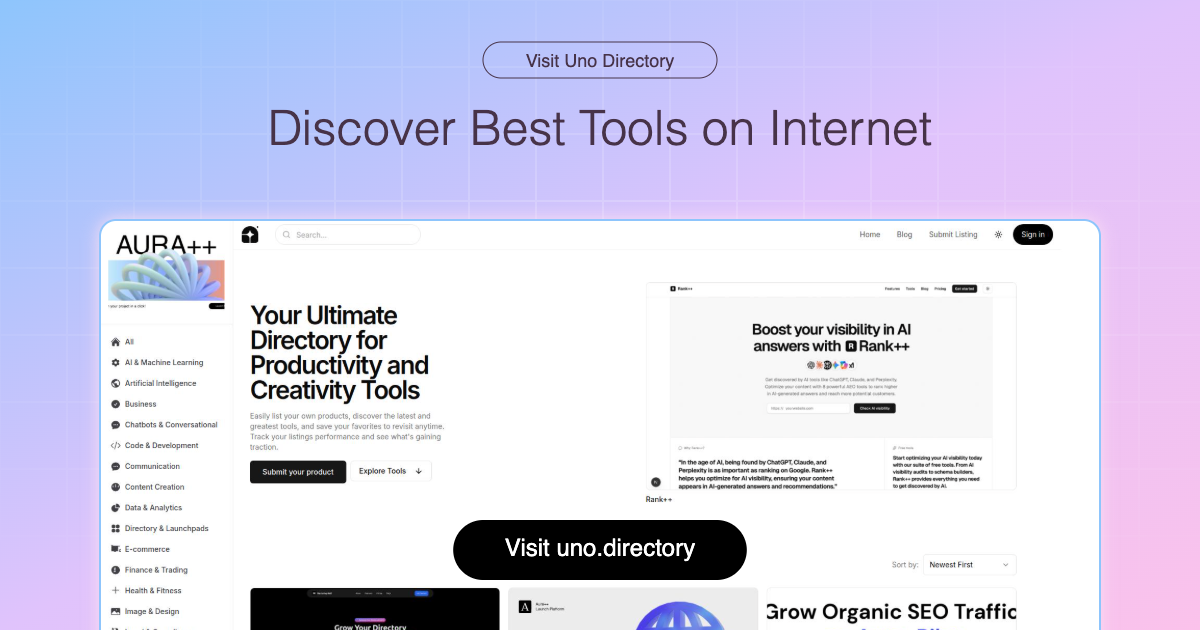 Uno Directory - Discover the Best Tools and Resources screenshot 1