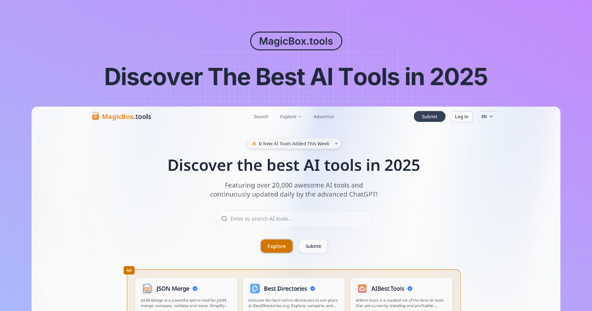 MagicBox.tools | Discover the best AI tools in 2025 screenshot 1