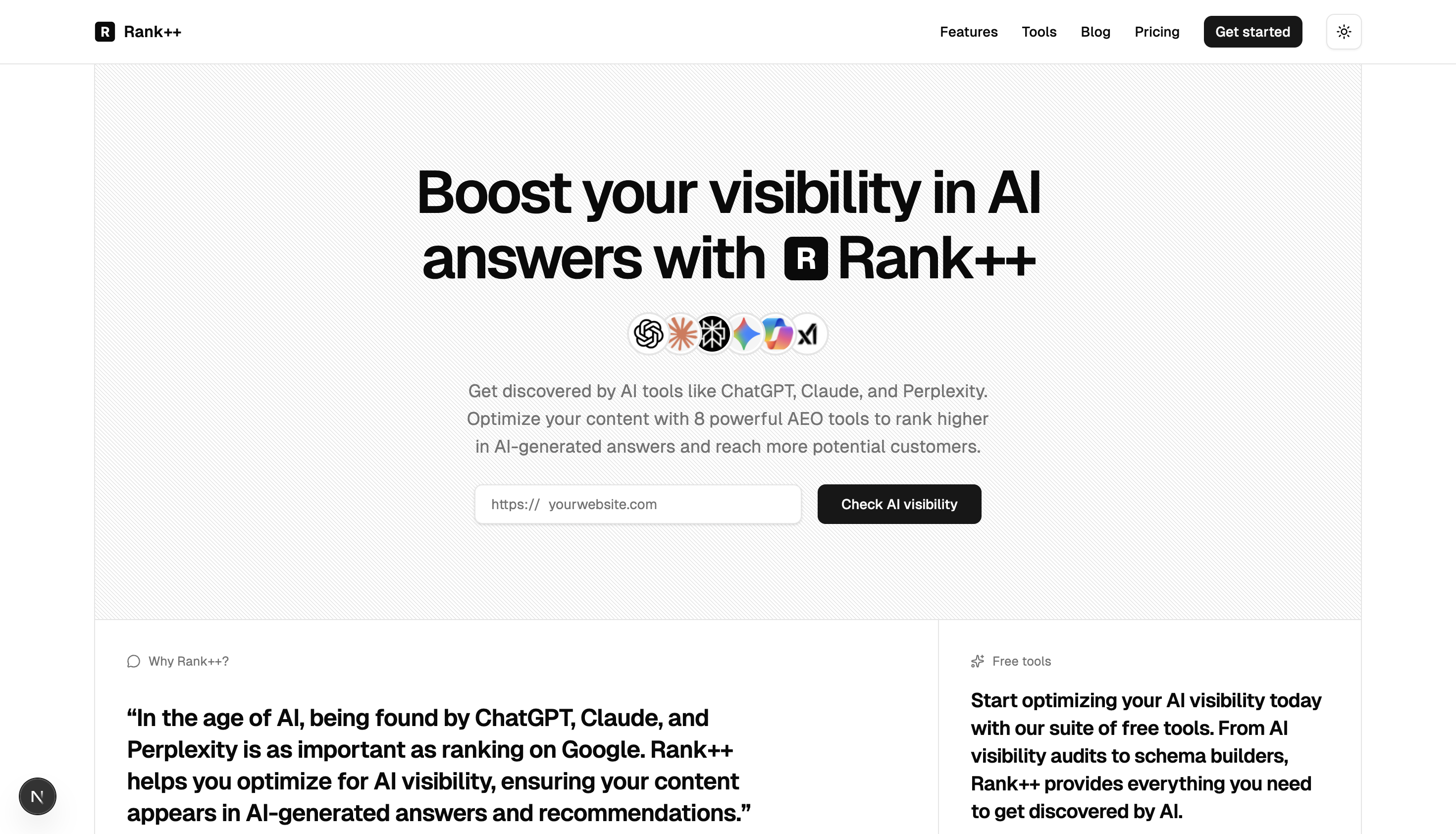 Rank++ - Boost Your AI Visibility screenshot 1