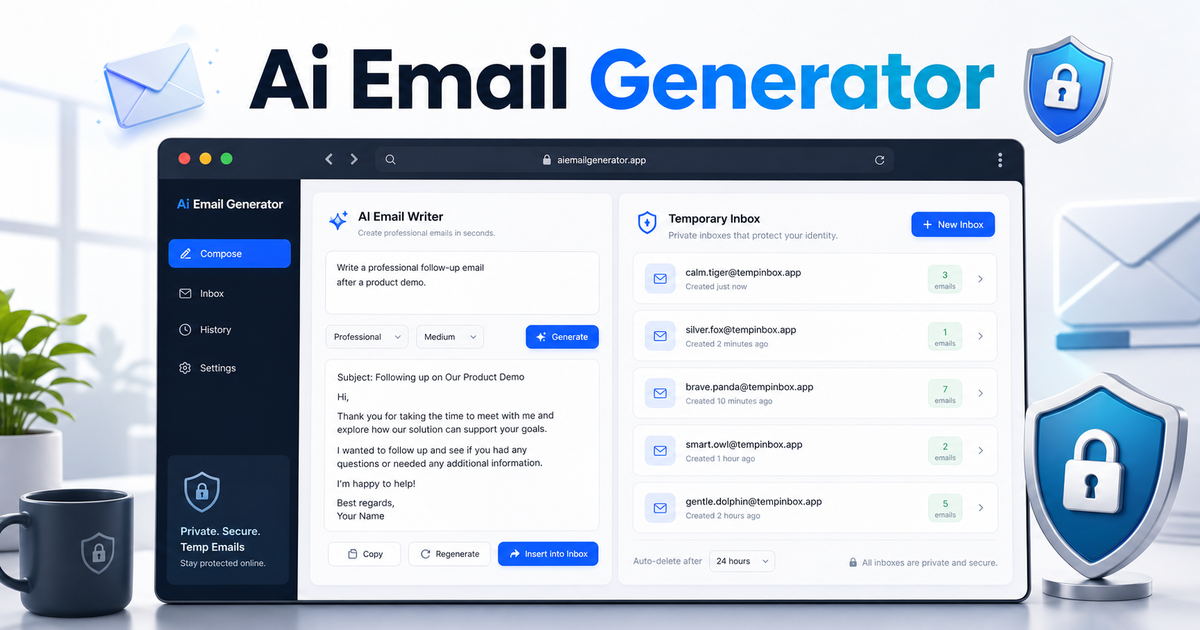 Write polished emails instantly with AI. screenshot 1