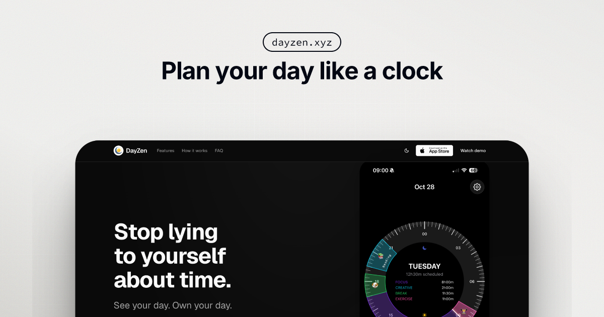 DayZen — Visual Time Planner  for ADHD screenshot 1