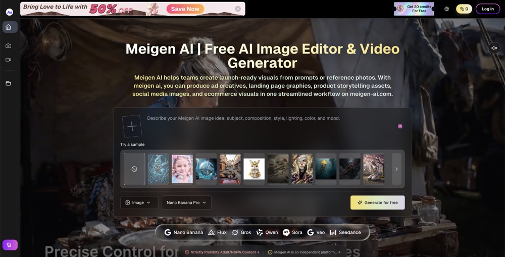 Meigen AI | Free AI Image Editor & Video Generator screenshot 1
