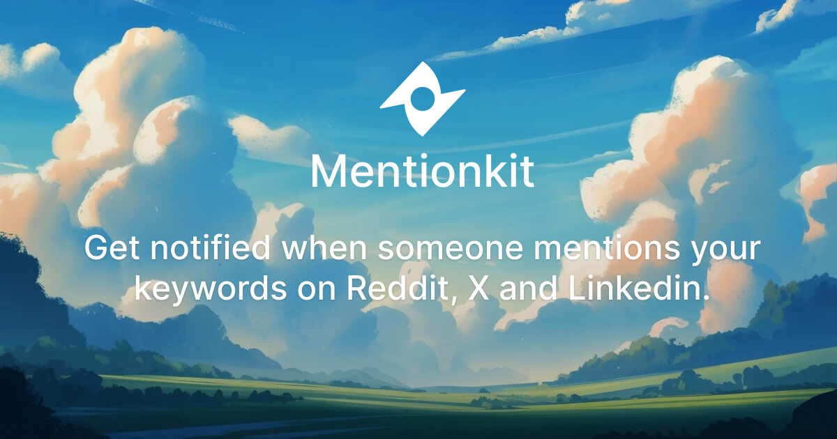 Mentionkit social monitoring tool screenshot 1