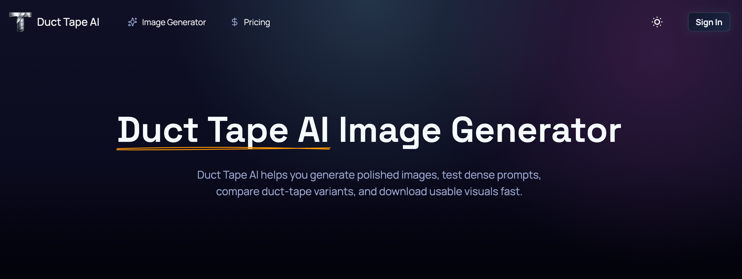 Duct Tape AI: Free #1 Duct Tape AI Image Generator Online screenshot 1