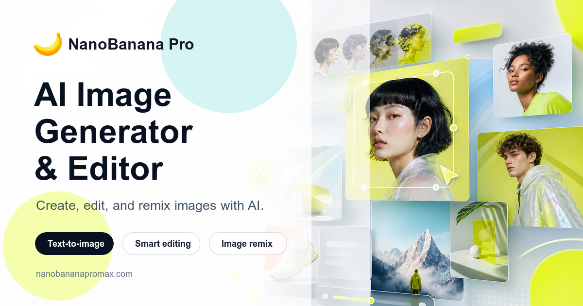 Nano Banana AI Image Generator & Editor | NanoBanana Pro screenshot 1