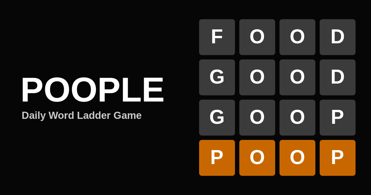 Poople: Free Daily Word Ladder Game Online screenshot 1