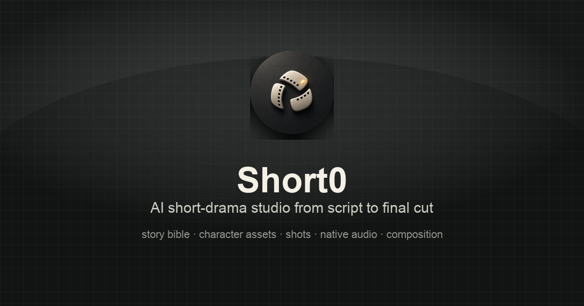 Short0 — AI Agent for Short Drama screenshot 1