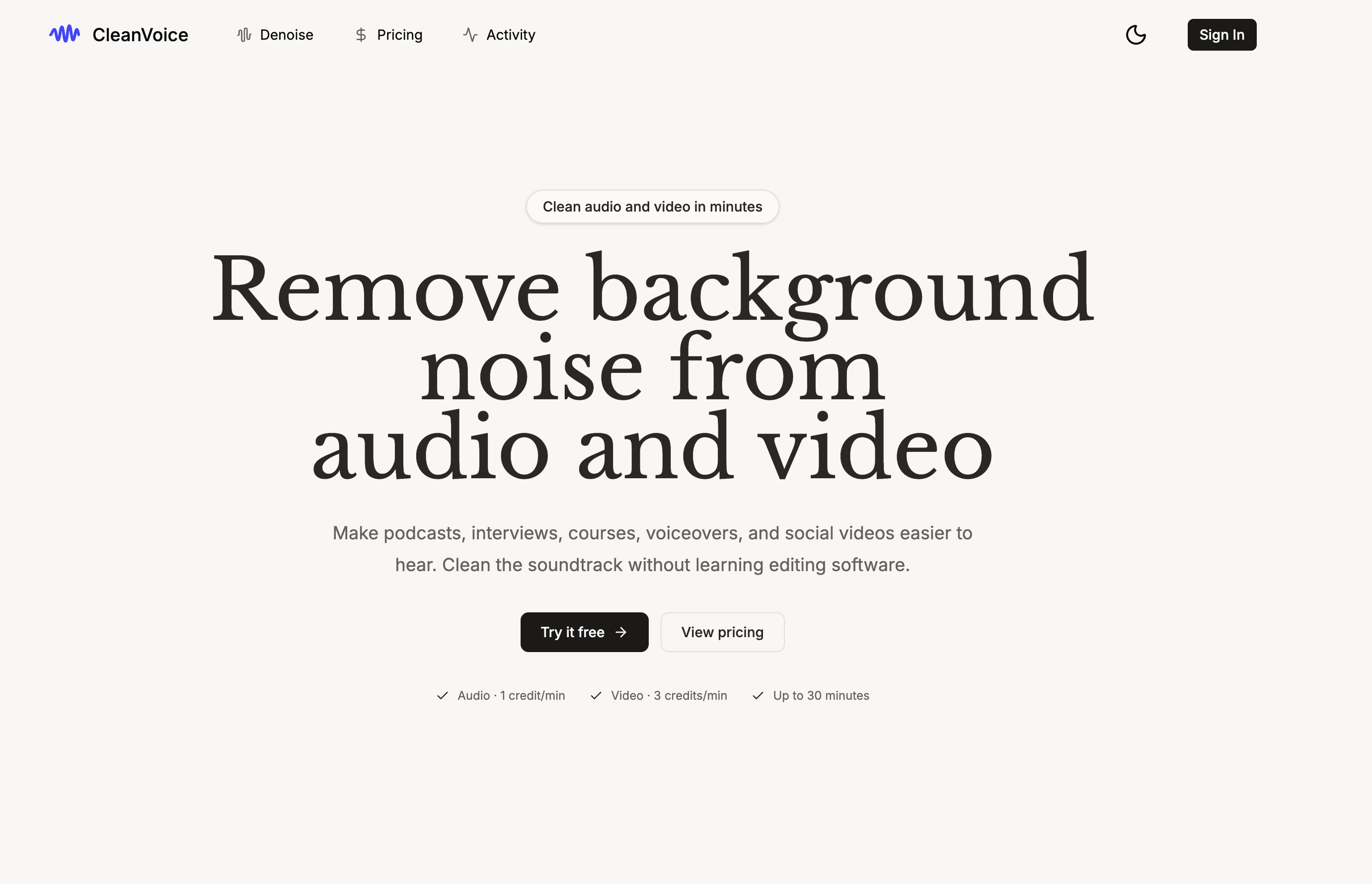 Remove Background Noise from Audio & Video | Clean Voice screenshot 1