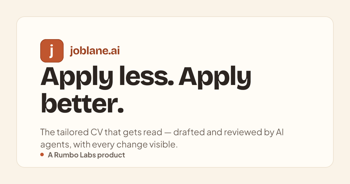 JobLane: Apply Less, Apply Better — AI-Powered Career Tools screenshot 1