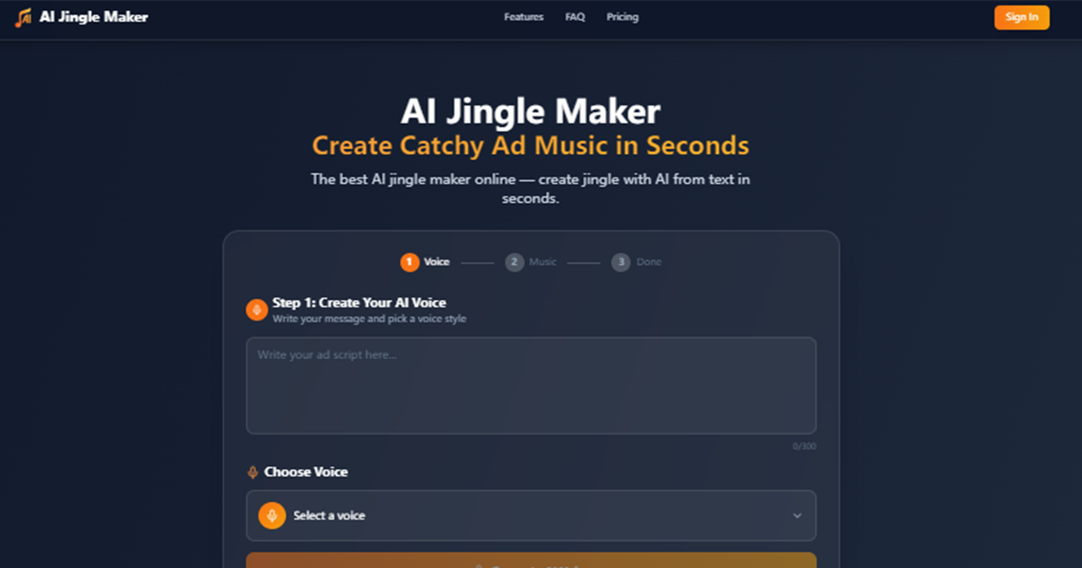 Free AI Jingle Maker - Create Radio Jingles screenshot 1