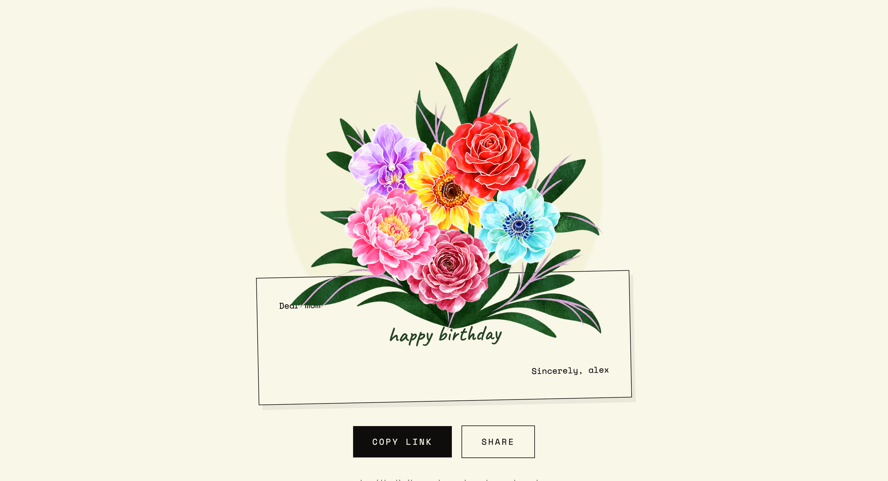 Free digibouquet flowers. No app. No sign-up. Never wilt. screenshot 1