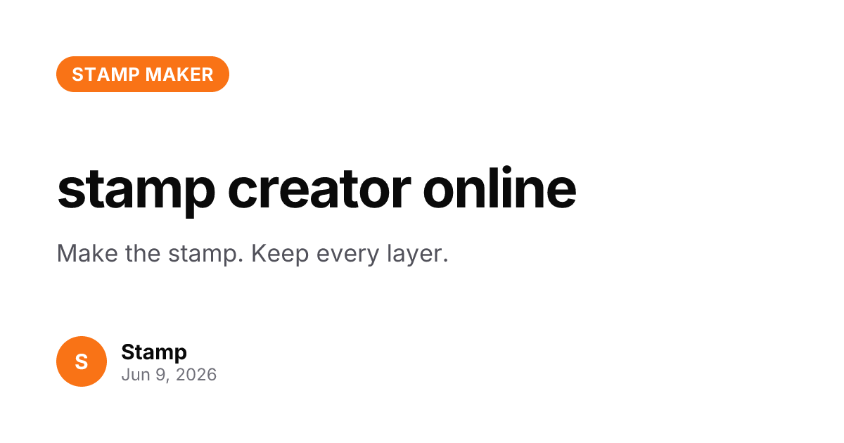 Online Stamp Maker & Custom Stamp Creator — Free Editor screenshot 1