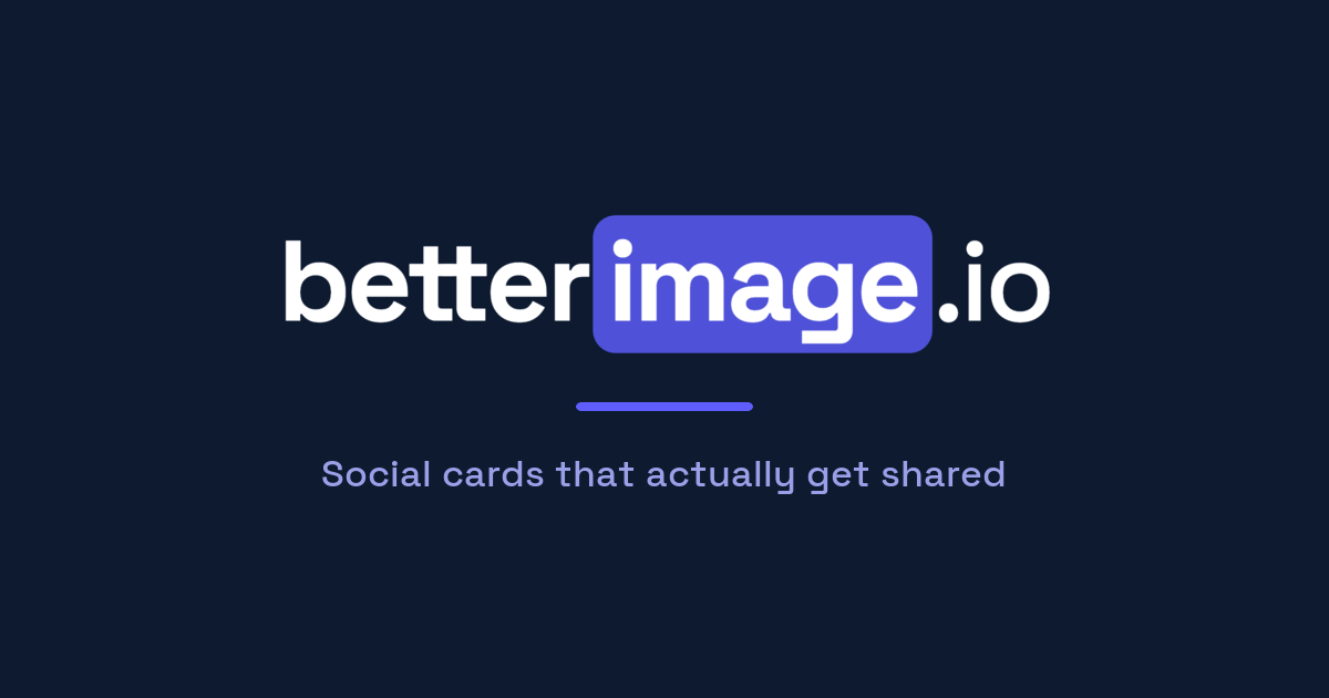 Free Social Card Generator
     | betterimage.io screenshot 1