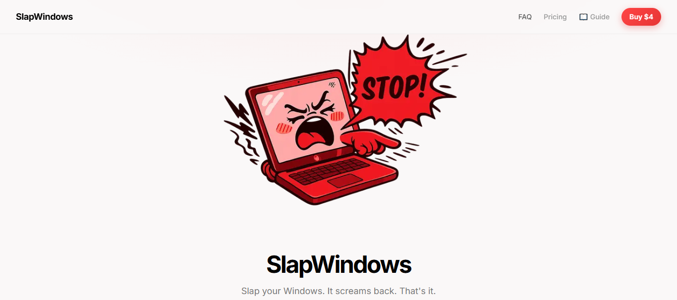 SlapWindows — Slap your laptop. It screams back. screenshot 1