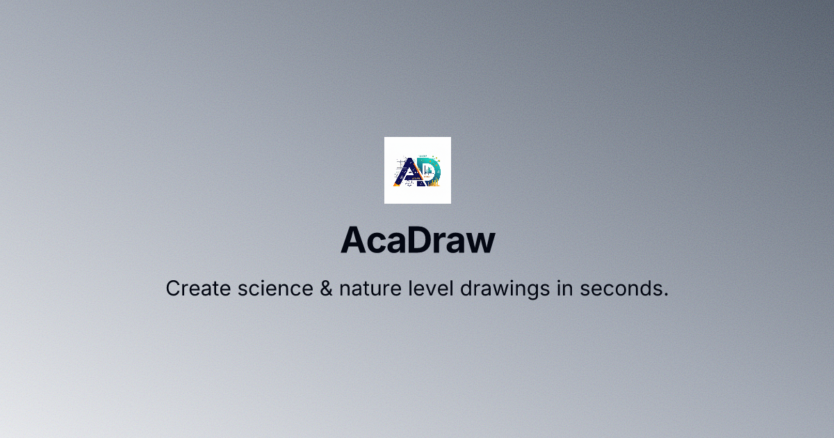 AcaDraw - AI Science Drawing Tool screenshot 1