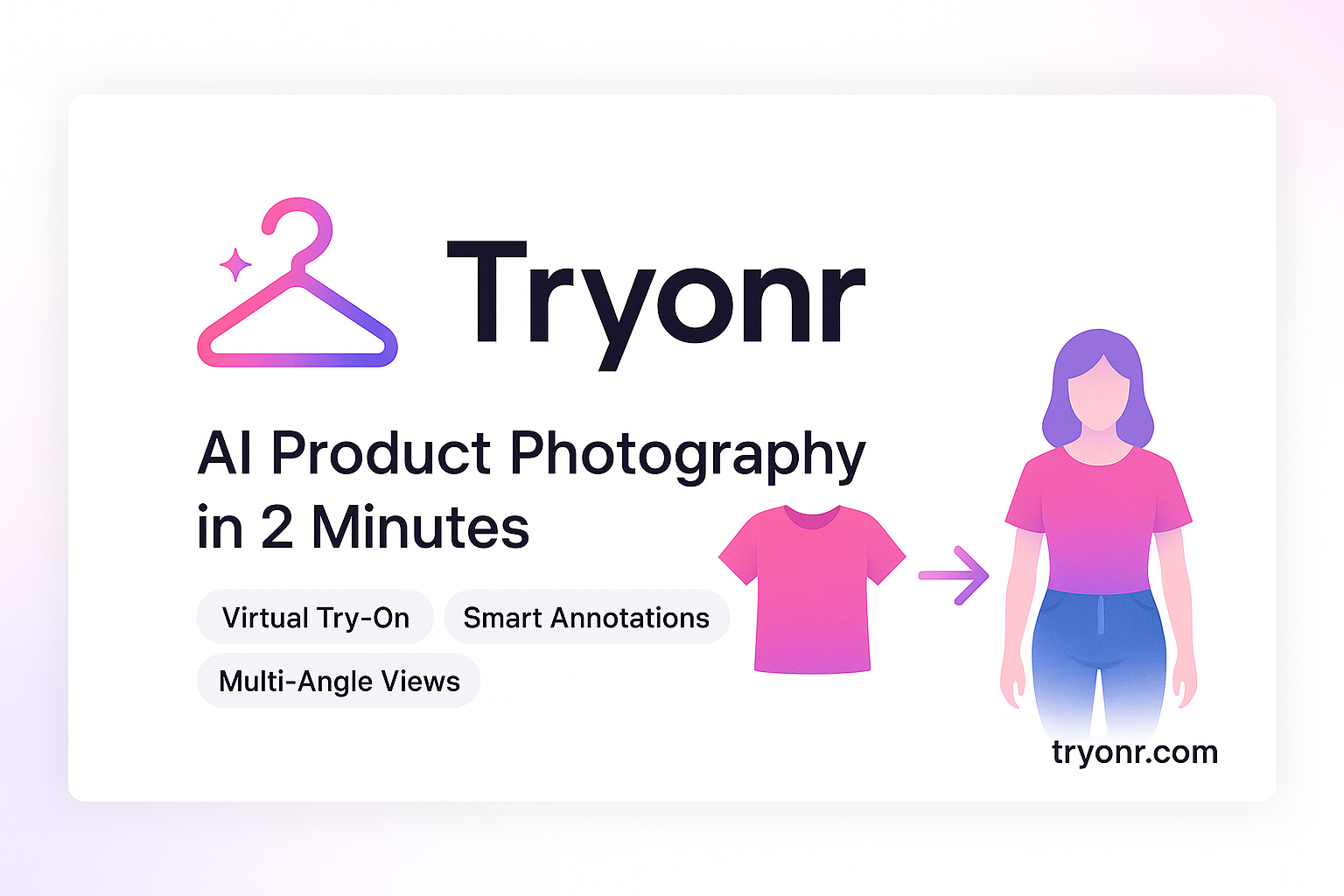 Tryonr - AI Product Photography | Virtual Try-On Studio screenshot 1