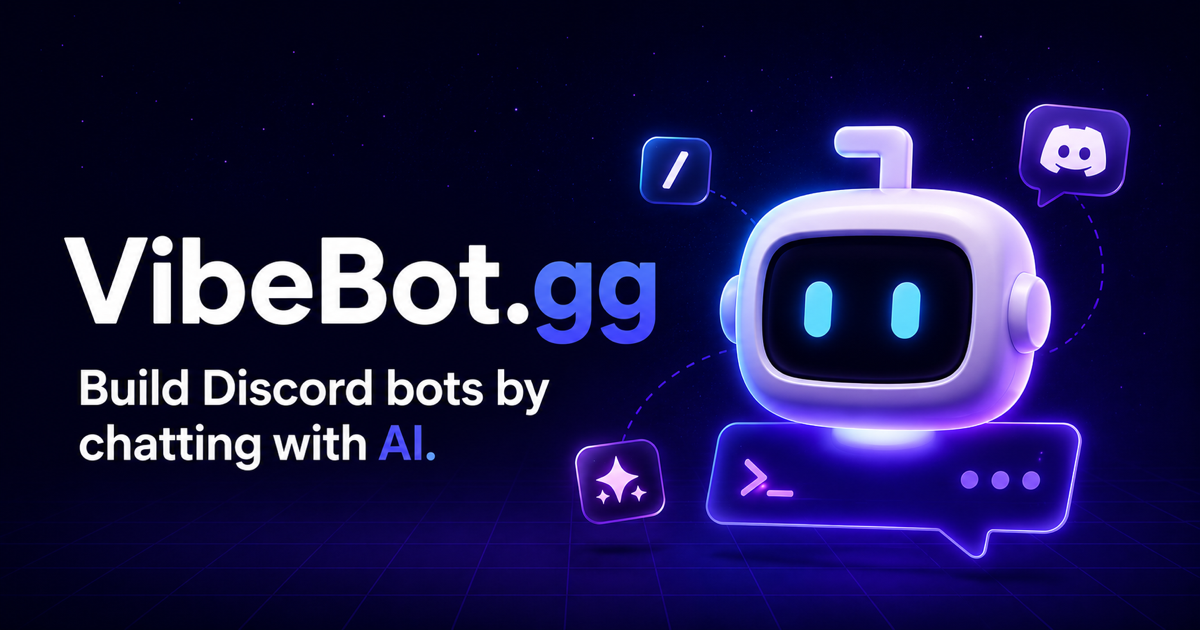 VibeBot - AI Discord Bot Maker | No Coding Required screenshot 1