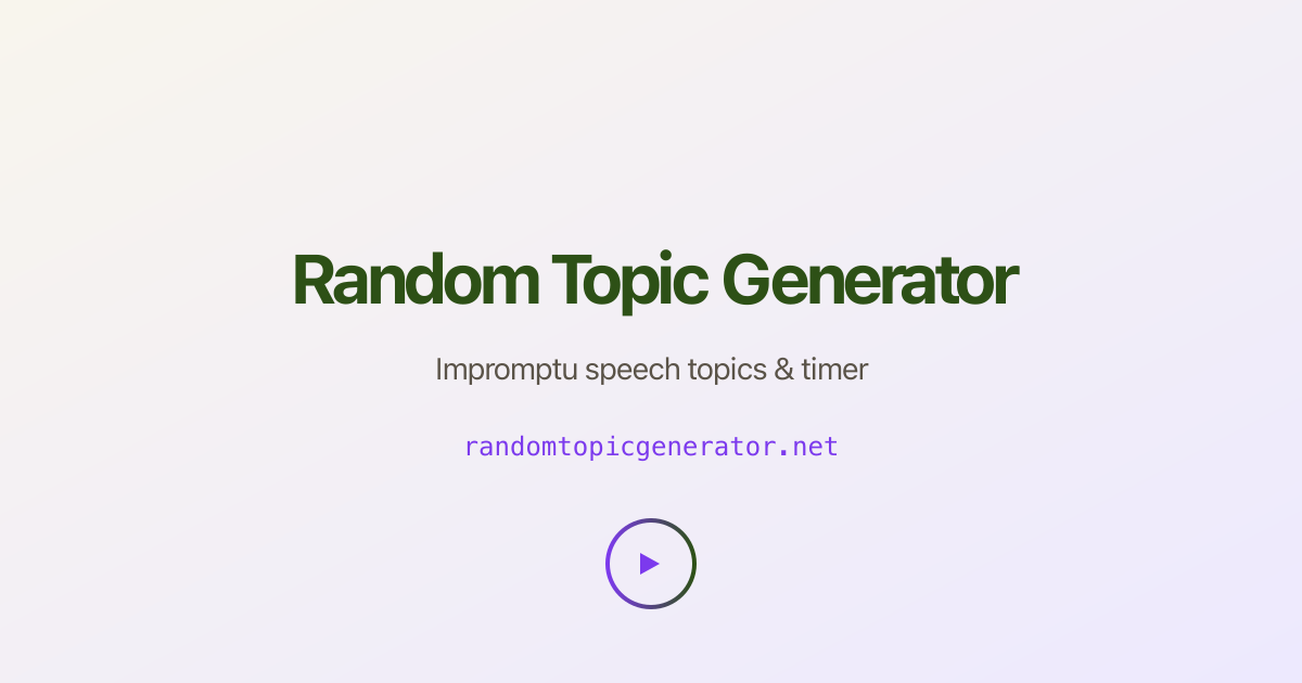 Random Topic Generator screenshot 1