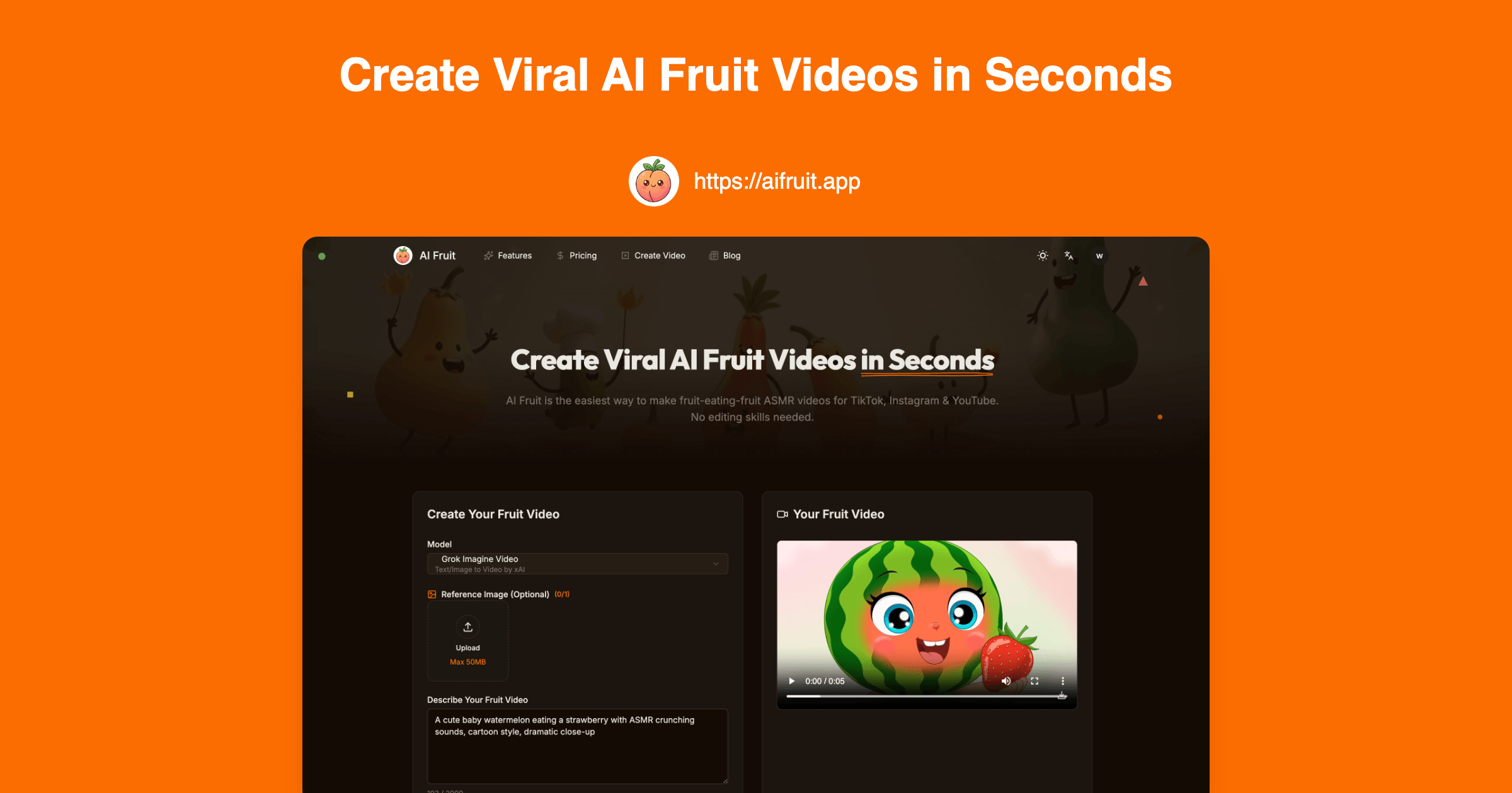 AI Fruit - Create Viral AI Fruit Videos in Seconds screenshot 1