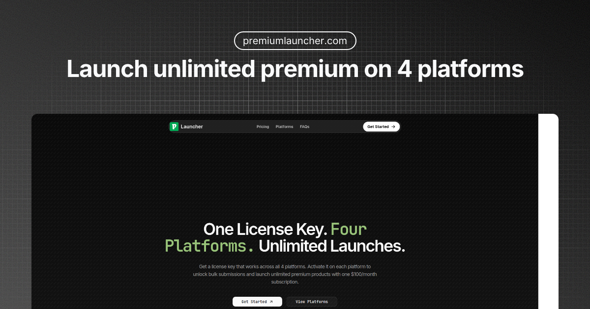 Launch Your Product on 4 Platforms with one subscription screenshot 1