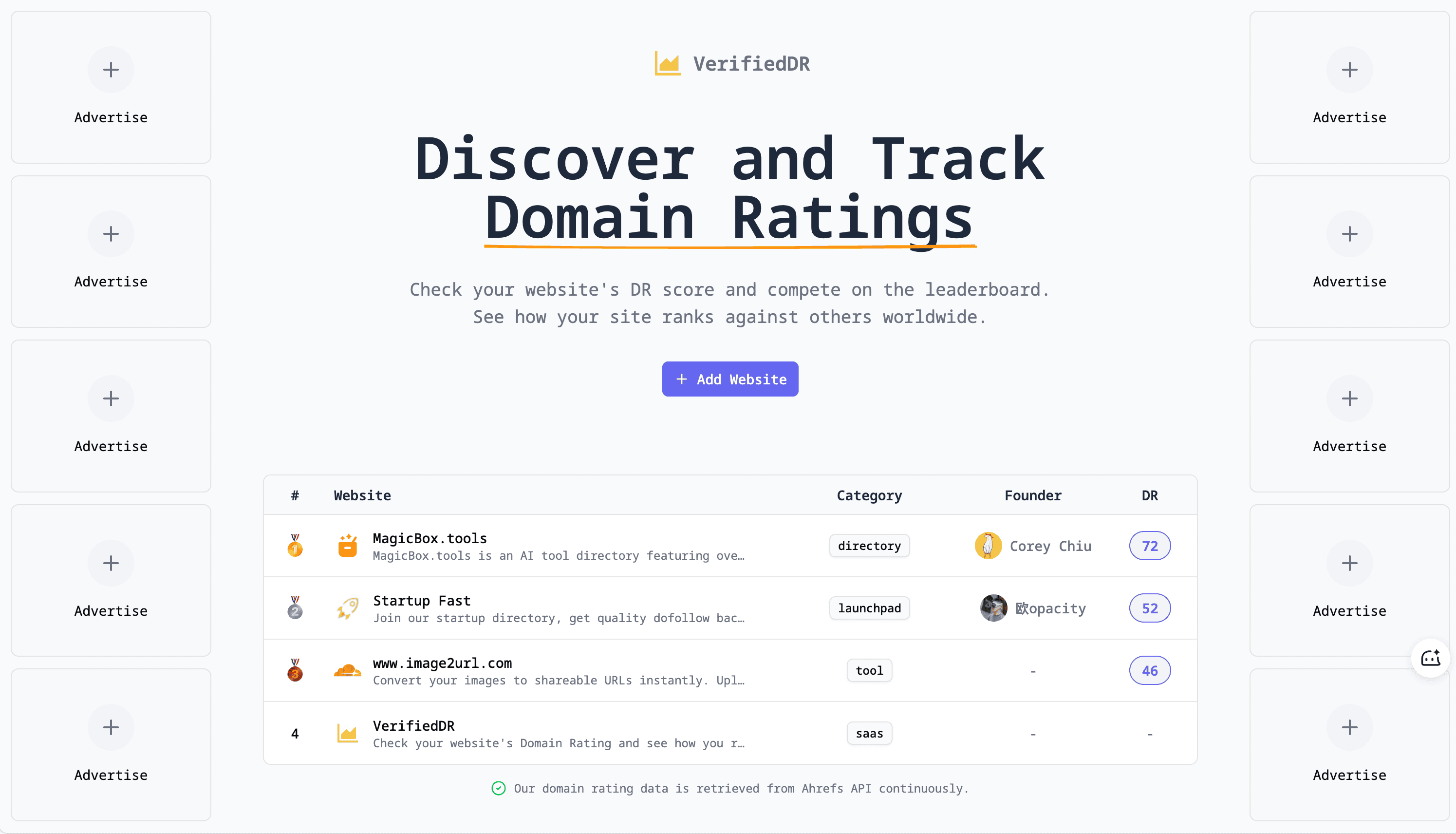 VerifiedDR - Discover and Track Domain Ratings screenshot 1