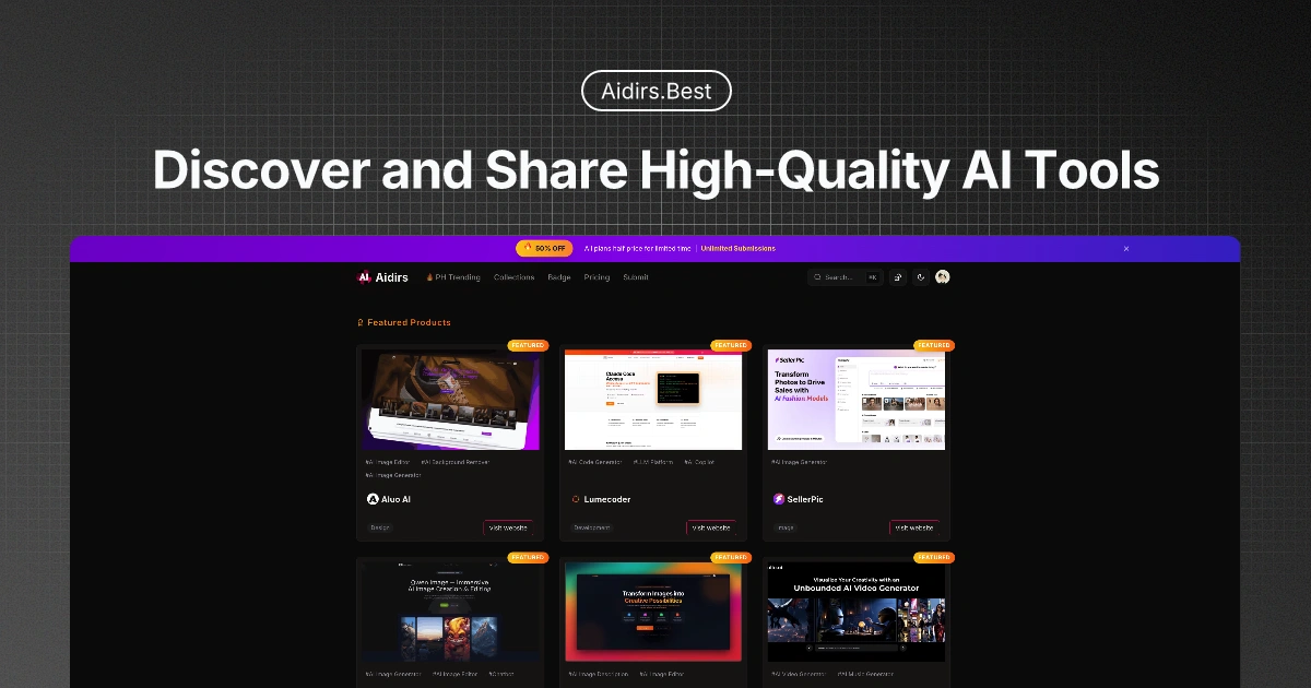 Aidirs - Discover And Share The Best AI Tools screenshot 1