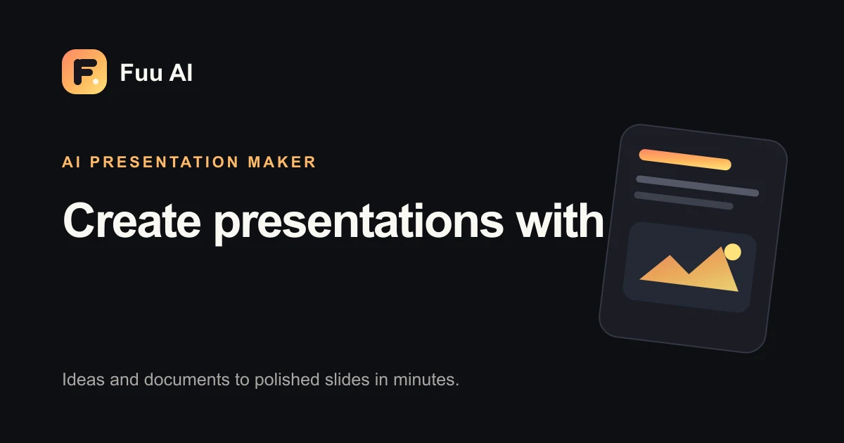 Fuu AI – AI Presentation Maker & PPT Generator screenshot 1