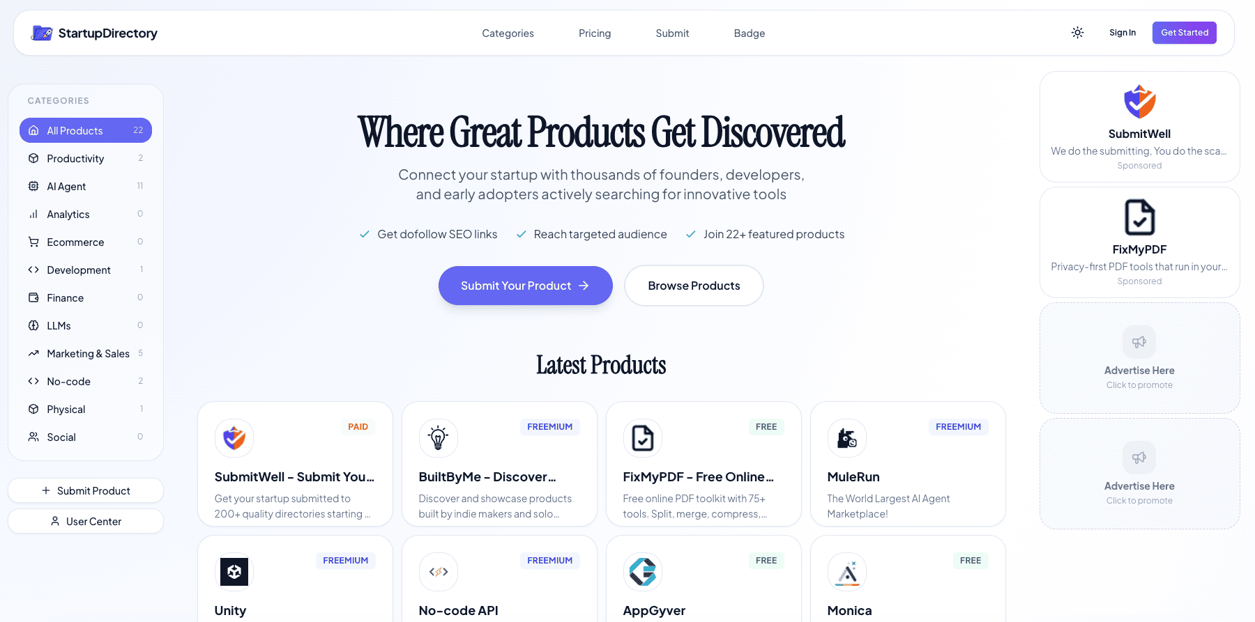 StartupDirectory | Discover the Best Products, Tools & SaaS screenshot 1