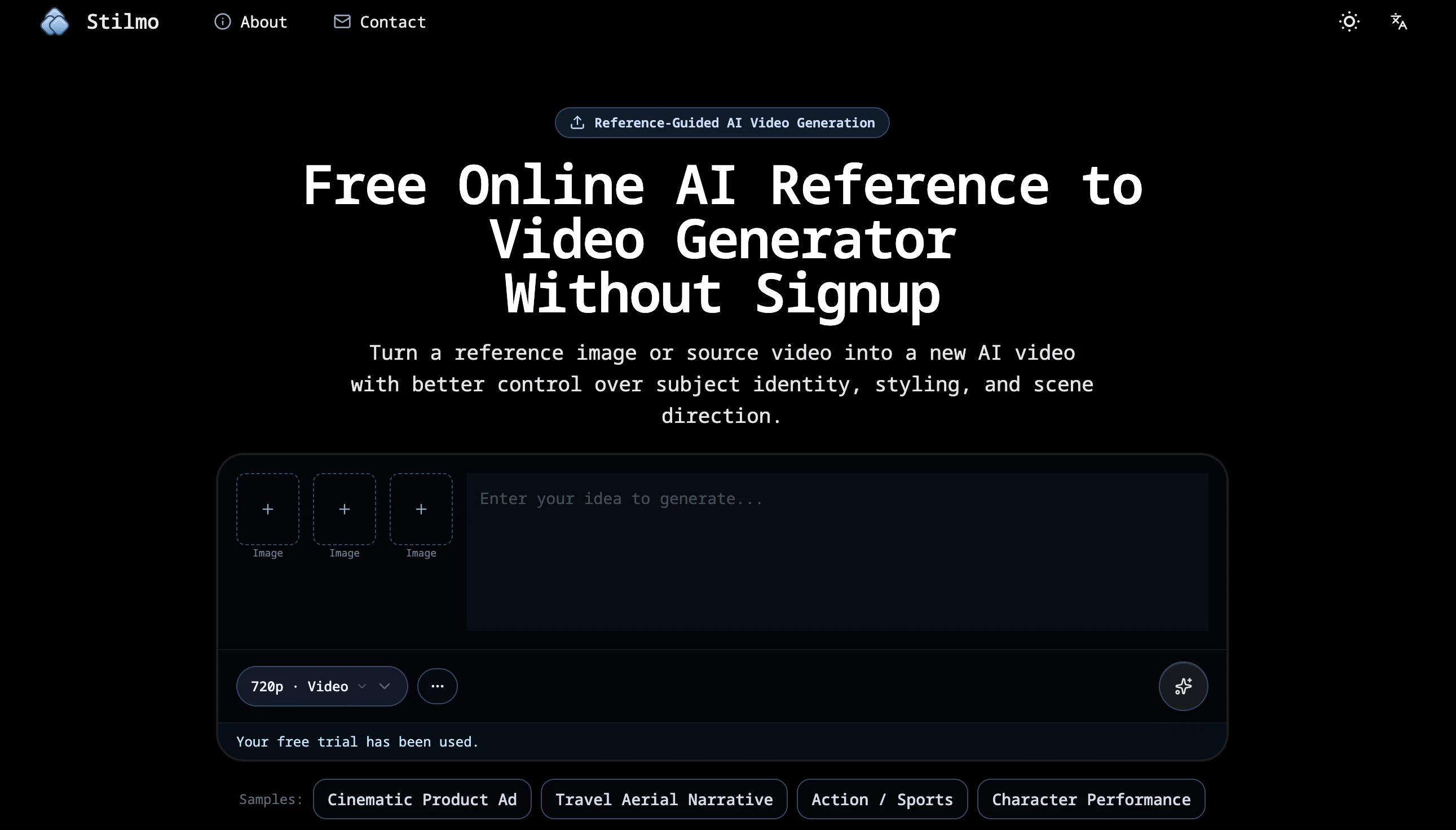 Free AI Reference to Video Generator Online Without Signup screenshot 1