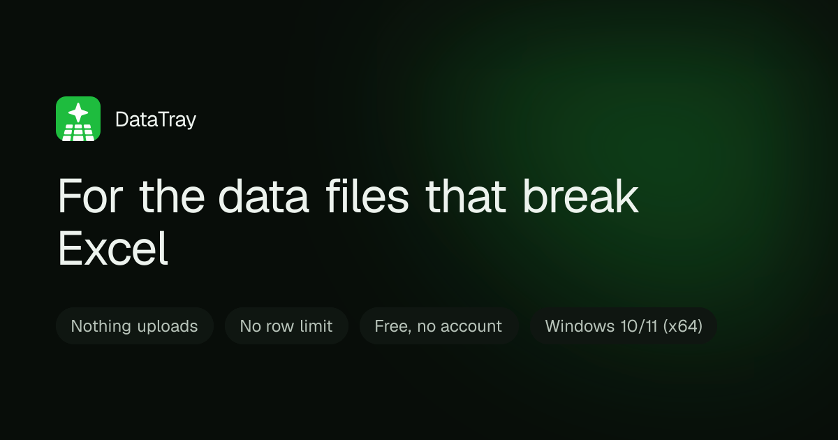 DataTray — a Windows data utility belt screenshot 1