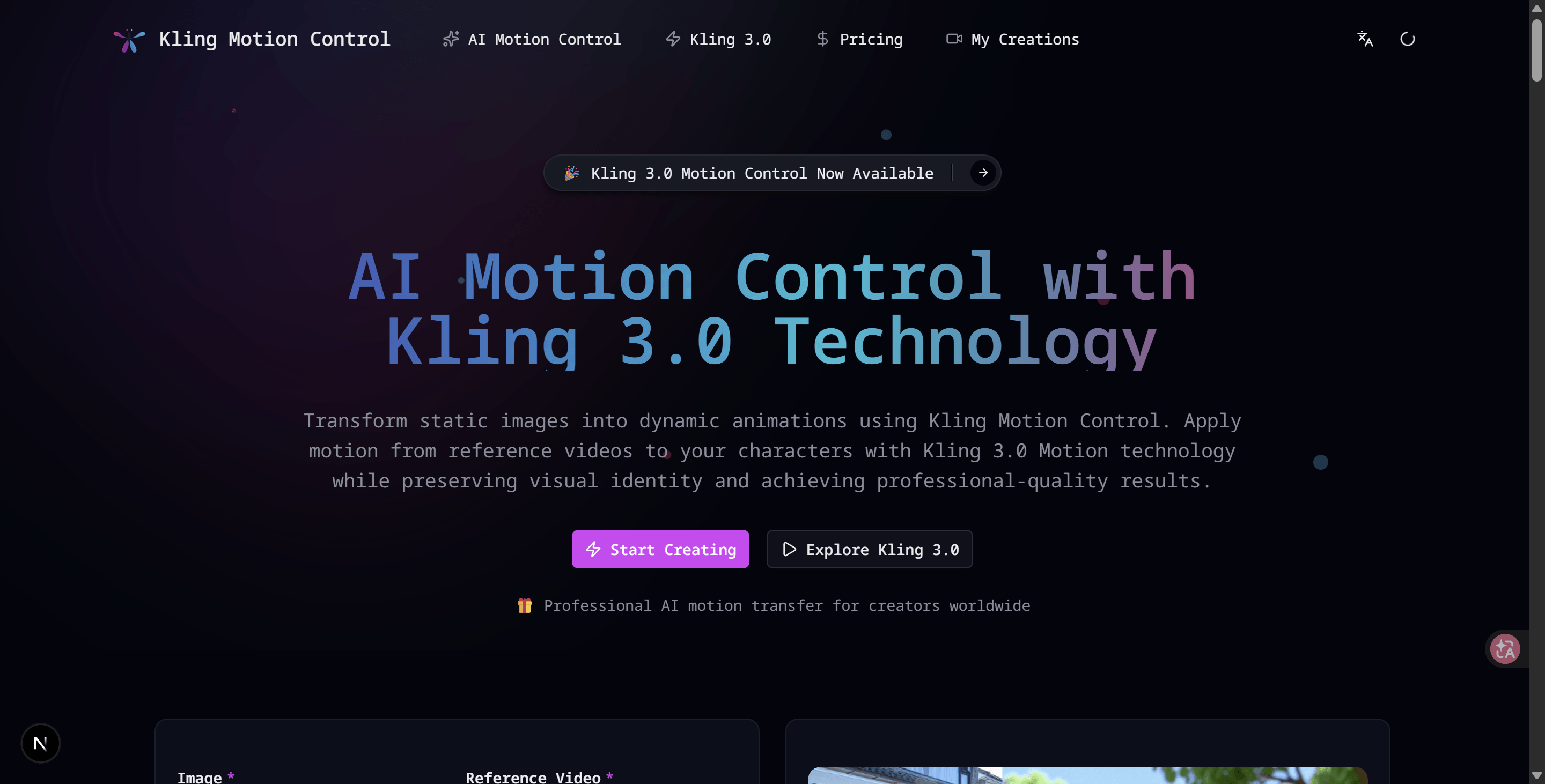 Kling Motion Control - AI Motion Transfer with Kling 3.0 screenshot 1