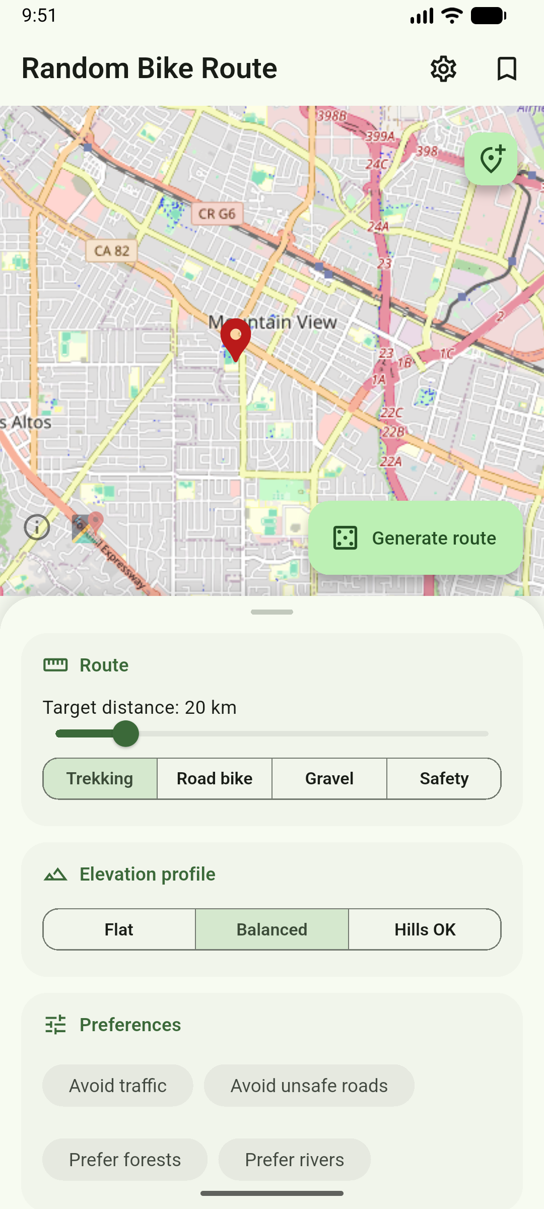 Random Bike Route Generator screenshot 1