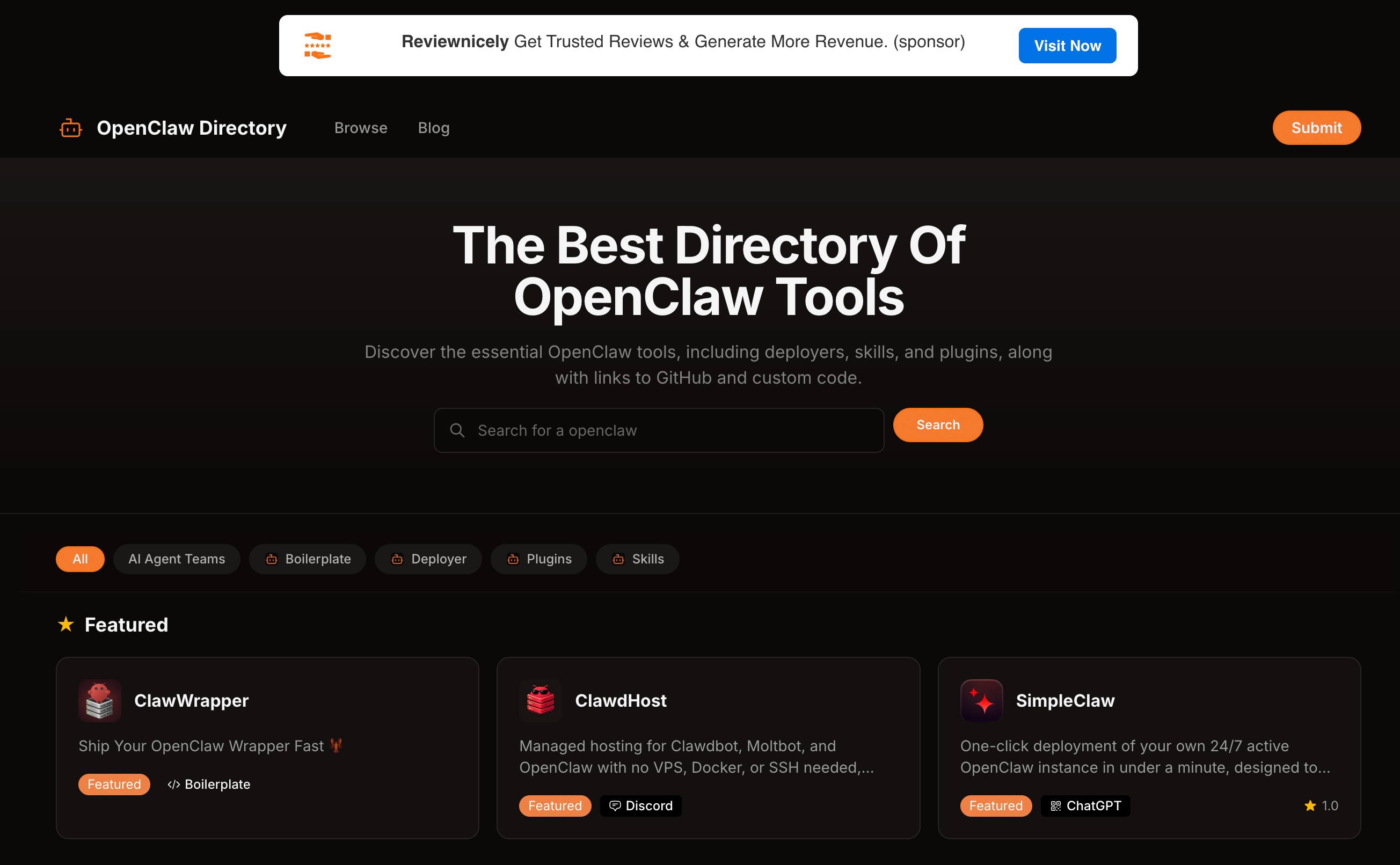 OpenClaw Directory screenshot 1