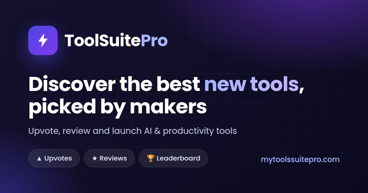 ToolSuite Pro – Best New AI & Productivity Tools screenshot 1