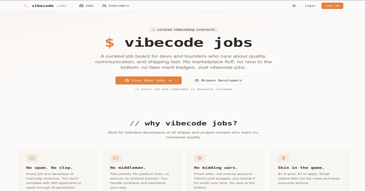 VibeCode Jobs screenshot 1