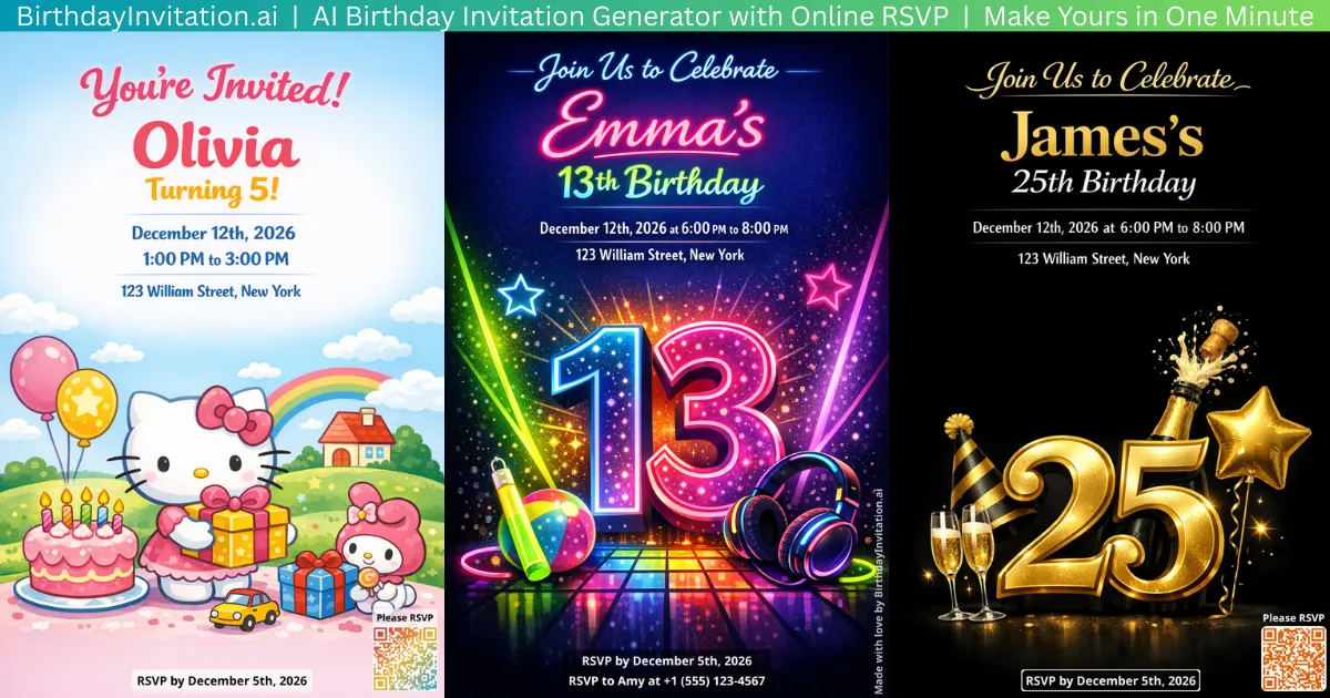 Birthday Invitation AI screenshot 1