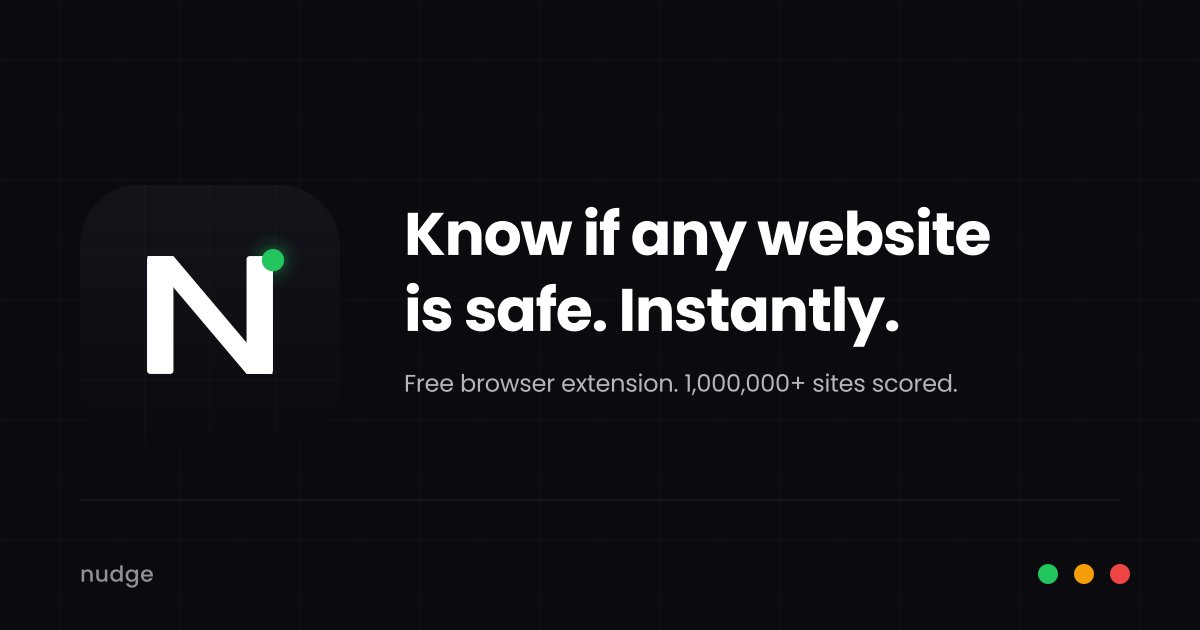 Nudge — Is This Website Legit? Real-Time Trust Scores screenshot 1