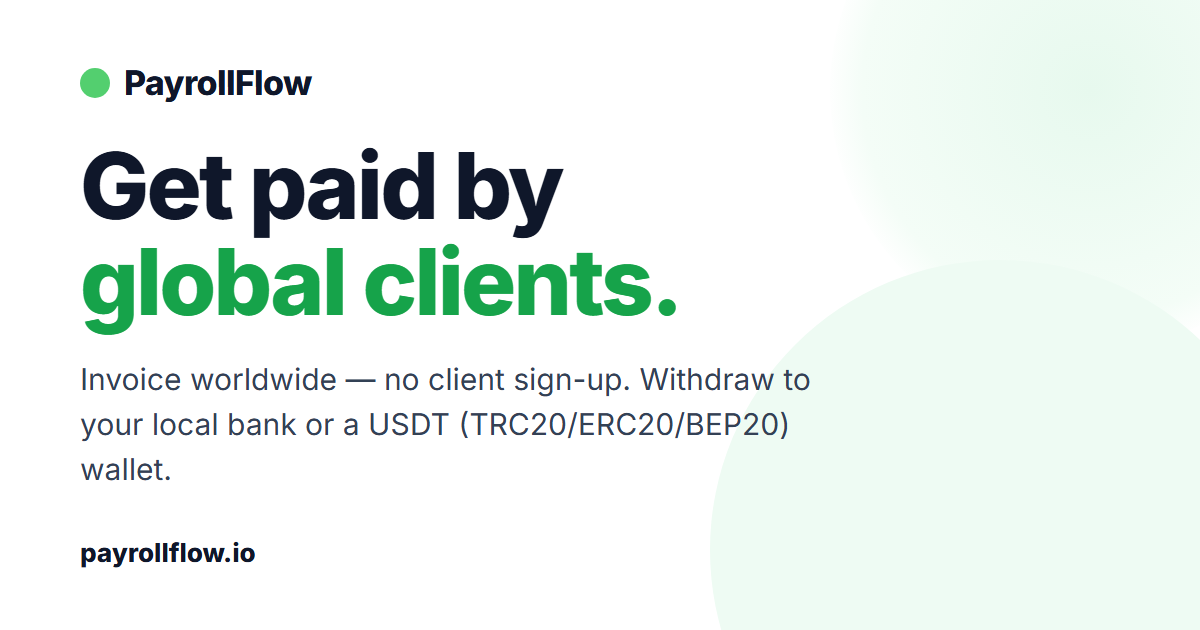 PayrollFlow — Get Paid by International Clients screenshot 1